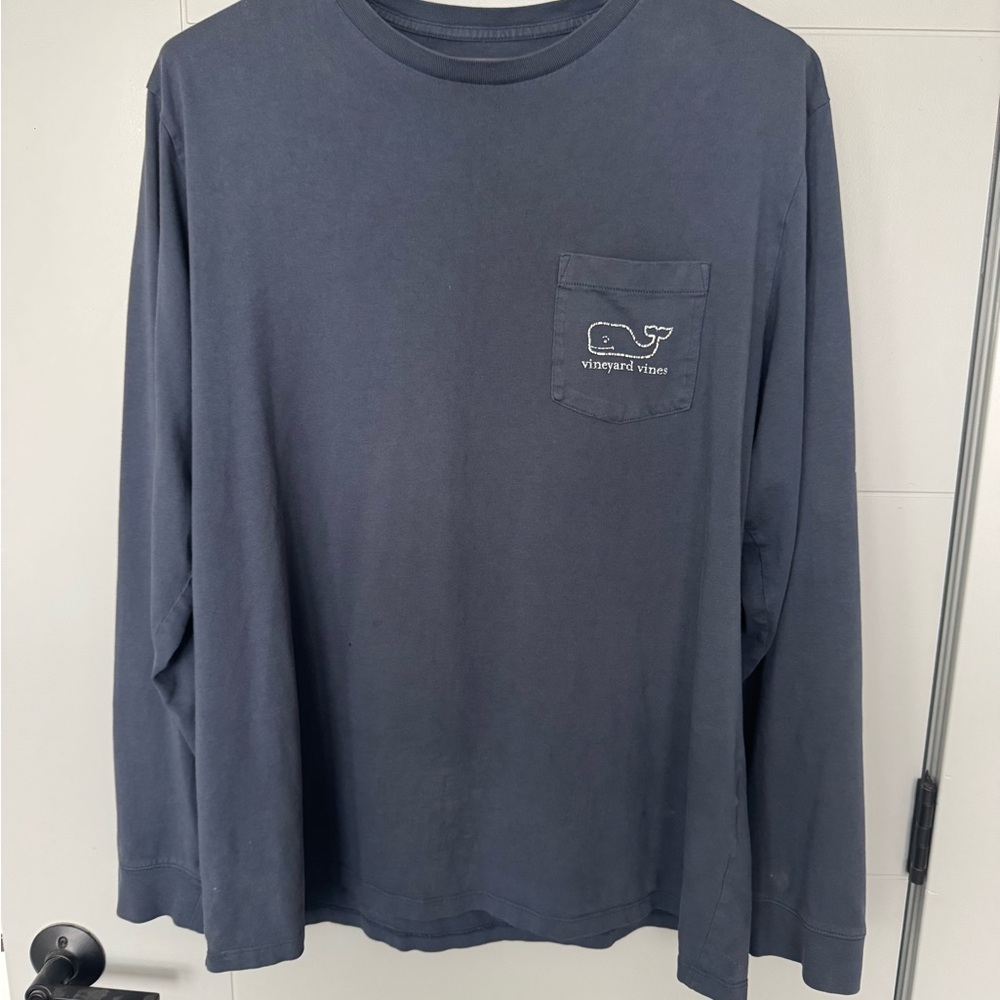 Vineyard Vines Men's Dark Blue Long Sleeve Tee